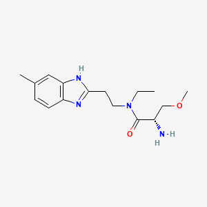 N~1~-ethyl-O-methyl-N~1~-[2-(5-methyl-1H-benzimidazol-2-yl)ethyl]-L-serinamide dihydrochloride