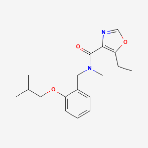 molecular formula C18H24N2O3 B4251951 5-ethyl-N-(2-isobutoxybenzyl)-N-methyl-1,3-oxazole-4-carboxamide 