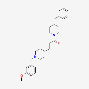 4-benzyl-1-{3-[1-(3-methoxybenzyl)-4-piperidinyl]propanoyl}piperidine