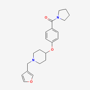 molecular formula C21H26N2O3 B4251992 1-(3-furylmethyl)-4-[4-(1-pyrrolidinylcarbonyl)phenoxy]piperidine 