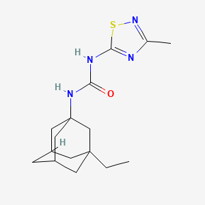 molecular formula C16H24N4OS B4252008 N-(3-ethyl-1-adamantyl)-N'-(3-methyl-1,2,4-thiadiazol-5-yl)urea 