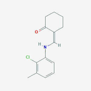 molecular formula C14H16ClNO B425203 2-[(2-Chloro-3-methylanilino)methylene]cyclohexanone 