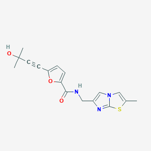 molecular formula C17H17N3O3S B4252048 5-(3-hydroxy-3-methylbut-1-yn-1-yl)-N-[(2-methylimidazo[2,1-b][1,3]thiazol-6-yl)methyl]-2-furamide 