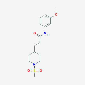 molecular formula C16H24N2O4S B4252061 N-(3-methoxyphenyl)-3-[1-(methylsulfonyl)-4-piperidinyl]propanamide 