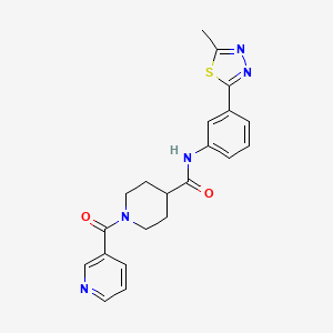 N-[3-(5-methyl-1,3,4-thiadiazol-2-yl)phenyl]-1-(3-pyridinylcarbonyl)-4-piperidinecarboxamide