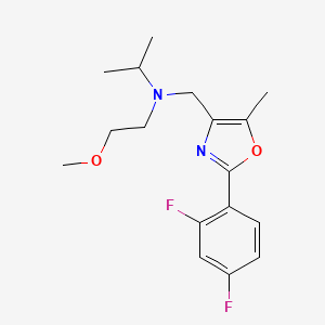 N-{[2-(2,4-difluorophenyl)-5-methyl-1,3-oxazol-4-yl]methyl}-N-(2-methoxyethyl)-2-propanamine