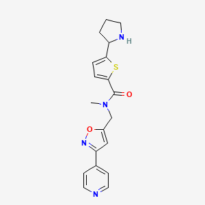 N-methyl-N-{[3-(4-pyridinyl)-5-isoxazolyl]methyl}-5-(2-pyrrolidinyl)-2-thiophenecarboxamide trifluoroacetate