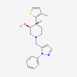 (3S*,4R*)-4-(3-methyl-2-thienyl)-1-[(1-phenyl-1H-pyrazol-5-yl)methyl]piperidin-3-ol