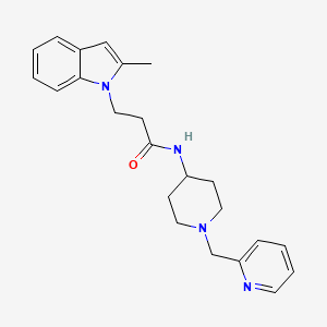 3-(2-methyl-1H-indol-1-yl)-N-[1-(pyridin-2-ylmethyl)piperidin-4-yl]propanamide