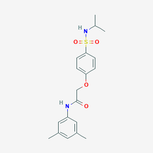 molecular formula C19H24N2O4S B425213 N-(3,5-dimethylphenyl)-2-{4-[(isopropylamino)sulfonyl]phenoxy}acetamide 