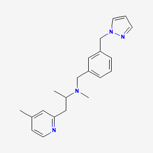 N-methyl-1-(4-methylpyridin-2-yl)-N-[3-(1H-pyrazol-1-ylmethyl)benzyl]propan-2-amine