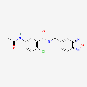 5-(acetylamino)-N-(2,1,3-benzoxadiazol-5-ylmethyl)-2-chloro-N-methylbenzamide