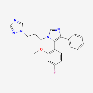 1-{3-[5-(4-fluoro-2-methoxyphenyl)-4-phenyl-1H-imidazol-1-yl]propyl}-1H-1,2,4-triazole