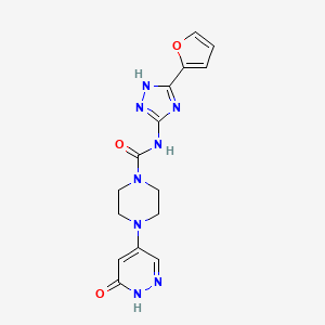 N-[3-(2-furyl)-1H-1,2,4-triazol-5-yl]-4-(6-oxo-1,6-dihydropyridazin-4-yl)piperazine-1-carboxamide