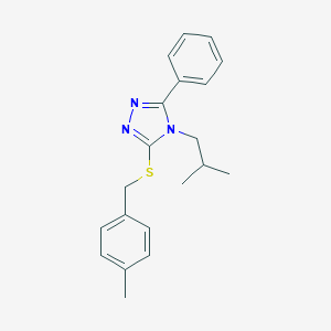 molecular formula C20H23N3S B425224 4-isobutyl-5-phenyl-4H-1,2,4-triazol-3-yl 4-methylbenzyl sulfide 