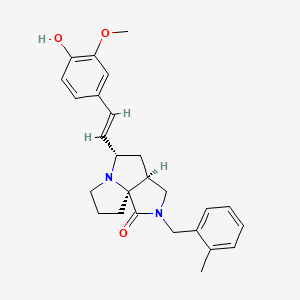 (3aS*,5S*,9aS*)-5-[(E)-2-(4-hydroxy-3-methoxyphenyl)vinyl]-2-(2-methylbenzyl)hexahydro-7H-pyrrolo[3,4-g]pyrrolizin-1(2H)-one