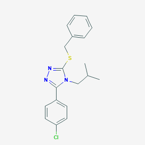molecular formula C19H20ClN3S B425226 benzyl 5-(4-chlorophenyl)-4-isobutyl-4H-1,2,4-triazol-3-yl sulfide 