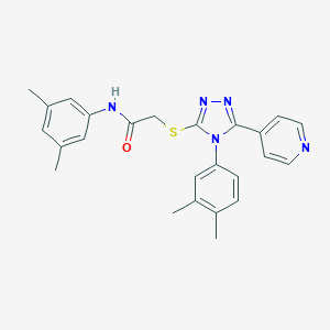 molecular formula C25H25N5OS B425227 N-(3,5-dimethylphenyl)-2-{[4-(3,4-dimethylphenyl)-5-(4-pyridinyl)-4H-1,2,4-triazol-3-yl]sulfanyl}acetamide 