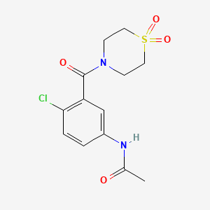 N-{4-chloro-3-[(1,1-dioxidothiomorpholin-4-yl)carbonyl]phenyl}acetamide