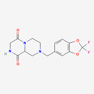 8-[(2,2-difluoro-1,3-benzodioxol-5-yl)methyl]tetrahydro-2H-pyrazino[1,2-a]pyrazine-1,4(3H,6H)-dione