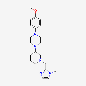 molecular formula C21H31N5O B4252302 1-(4-methoxyphenyl)-4-{1-[(1-methyl-1H-imidazol-2-yl)methyl]-3-piperidinyl}piperazine 