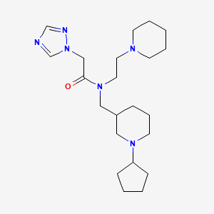 N-[(1-cyclopentyl-3-piperidinyl)methyl]-N-[2-(1-piperidinyl)ethyl]-2-(1H-1,2,4-triazol-1-yl)acetamide