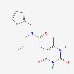 N-(2-furylmethyl)-2-(6-methyl-2,4-dioxo-1,2,3,4-tetrahydro-5-pyrimidinyl)-N-propylacetamide