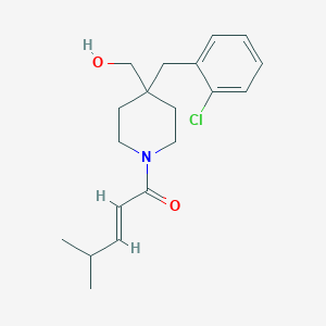 {4-(2-chlorobenzyl)-1-[(2E)-4-methyl-2-pentenoyl]-4-piperidinyl}methanol