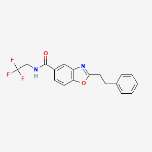 molecular formula C18H15F3N2O2 B4252381 2-(2-phenylethyl)-N-(2,2,2-trifluoroethyl)-1,3-benzoxazole-5-carboxamide 