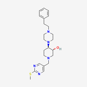 (3R*,4R*)-1-{[2-(methylthio)-5-pyrimidinyl]methyl}-4-[4-(2-phenylethyl)-1-piperazinyl]-3-piperidinol