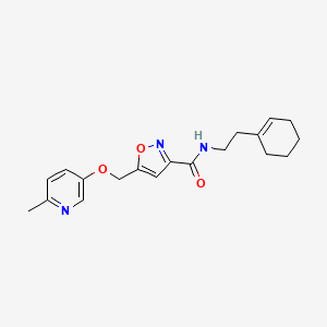 molecular formula C19H23N3O3 B4252417 N-[2-(1-cyclohexen-1-yl)ethyl]-5-{[(6-methyl-3-pyridinyl)oxy]methyl}-3-isoxazolecarboxamide 