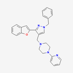 1-{[3-(1-benzofuran-2-yl)-1-benzyl-1H-pyrazol-4-yl]methyl}-4-(2-pyridinyl)piperazine