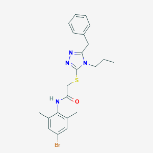 2-[(5-benzyl-4-propyl-4H-1,2,4-triazol-3-yl)sulfanyl]-N-(4-bromo-2,6-dimethylphenyl)acetamide
