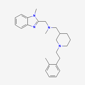 N-methyl-1-(1-methyl-1H-benzimidazol-2-yl)-N-({1-[2-(2-methylphenyl)ethyl]-3-piperidinyl}methyl)methanamine