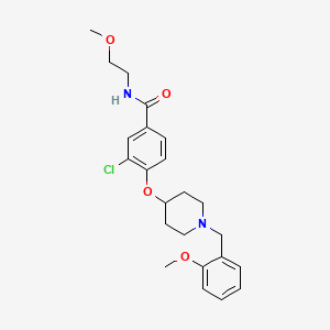 3-chloro-4-{[1-(2-methoxybenzyl)-4-piperidinyl]oxy}-N-(2-methoxyethyl)benzamide