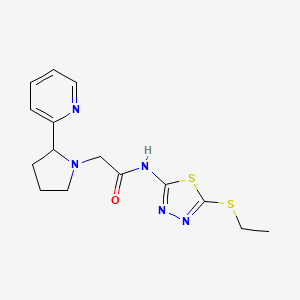 N-[5-(ethylthio)-1,3,4-thiadiazol-2-yl]-2-(2-pyridin-2-ylpyrrolidin-1-yl)acetamide