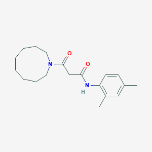 3-azonan-1-yl-N-(2,4-dimethylphenyl)-3-oxopropanamide