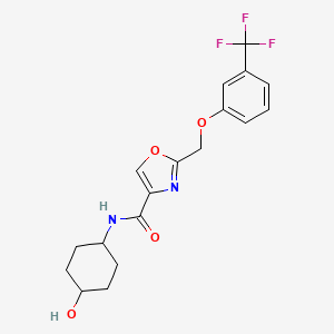 N-(trans-4-hydroxycyclohexyl)-2-{[3-(trifluoromethyl)phenoxy]methyl}-1,3-oxazole-4-carboxamide