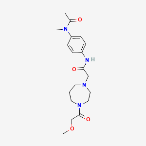 molecular formula C19H28N4O4 B4252483 N-{4-[acetyl(methyl)amino]phenyl}-2-[4-(methoxyacetyl)-1,4-diazepan-1-yl]acetamide 