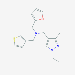 molecular formula C18H21N3OS B4252493 1-(1-allyl-3-methyl-1H-pyrazol-4-yl)-N-(2-furylmethyl)-N-(3-thienylmethyl)methanamine 