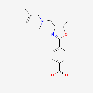 molecular formula C19H24N2O3 B4252504 methyl 4-(4-{[ethyl(2-methyl-2-propen-1-yl)amino]methyl}-5-methyl-1,3-oxazol-2-yl)benzoate 