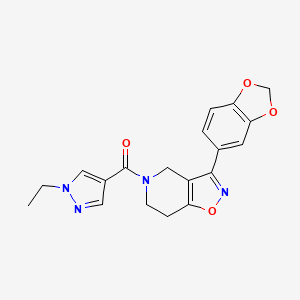 3-(1,3-benzodioxol-5-yl)-5-[(1-ethyl-1H-pyrazol-4-yl)carbonyl]-4,5,6,7-tetrahydroisoxazolo[4,5-c]pyridine