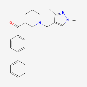 4-biphenylyl{1-[(1,3-dimethyl-1H-pyrazol-4-yl)methyl]-3-piperidinyl}methanone