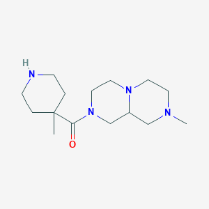 molecular formula C15H28N4O B4252537 2-methyl-8-[(4-methylpiperidin-4-yl)carbonyl]octahydro-2H-pyrazino[1,2-a]pyrazine diformate 