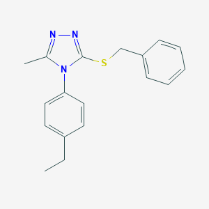 molecular formula C18H19N3S B425254 3-Benzylsulfanyl-4-(4-ethylphenyl)-5-methyl-1,2,4-triazole 