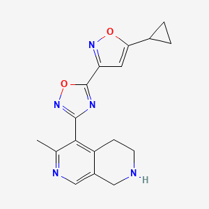 5-[5-(5-cyclopropyl-3-isoxazolyl)-1,2,4-oxadiazol-3-yl]-6-methyl-1,2,3,4-tetrahydro-2,7-naphthyridine trifluoroacetate