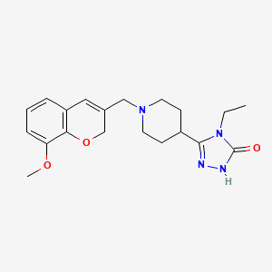 4-ethyl-3-[1-[(8-methoxy-2H-chromen-3-yl)methyl]piperidin-4-yl]-1H-1,2,4-triazol-5-one