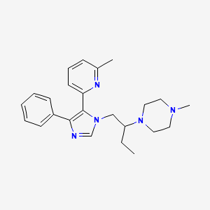 molecular formula C24H31N5 B4252559 1-methyl-4-(1-{[5-(6-methylpyridin-2-yl)-4-phenyl-1H-imidazol-1-yl]methyl}propyl)piperazine 