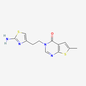 3-[2-(2-amino-1,3-thiazol-4-yl)ethyl]-6-methylthieno[2,3-d]pyrimidin-4(3H)-one