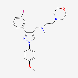 N-{[3-(3-fluorophenyl)-1-(4-methoxyphenyl)-1H-pyrazol-4-yl]methyl}-N-methyl-2-(4-morpholinyl)ethanamine